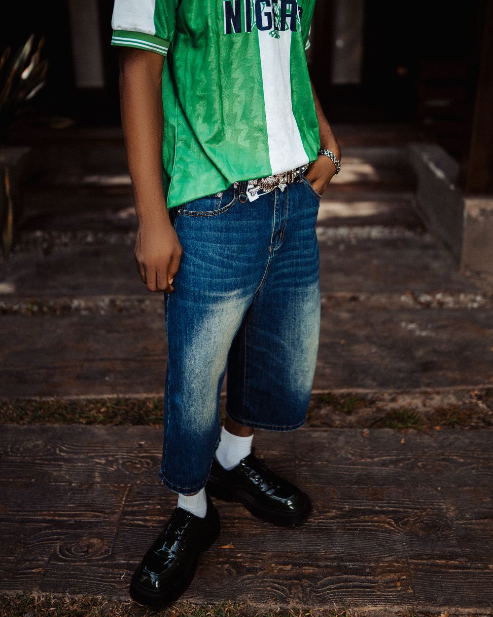Fan wearing the Nigeria Β· Men's kit